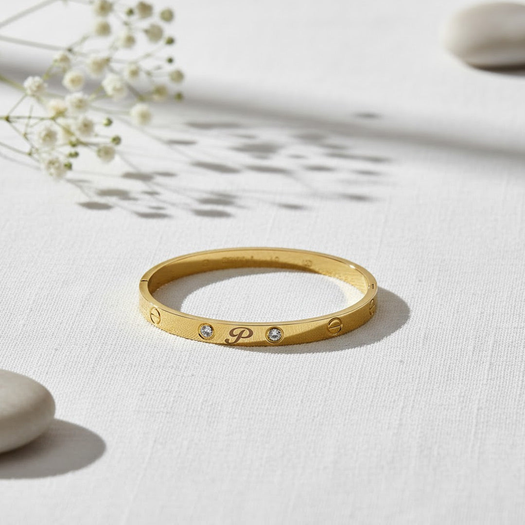 Personalized Initial Gold Bracelet for Women | Love Craft Gifts