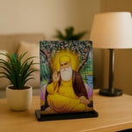 Guru Nanak Dev Ji Acrylic Car Dashboard Frame – UV Printed 4×6 Inch Spiritual Dashboard Decor