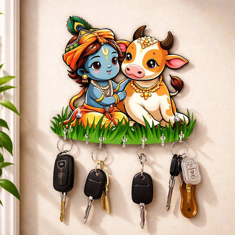Decorative Bal Krishna Key Holder | Festive Home Organizer Gift | Love Craft Gifts™