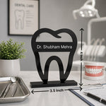 Personalized Dentist Name Plate 3.5x4" | Custom Dental Clinic Desk Decor | Love Craft Gifts™