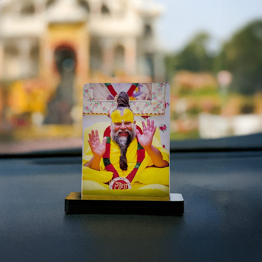 Premanand Ji Maharaj Car Dashboard Acrylic Frame | Love Craft Gifts
