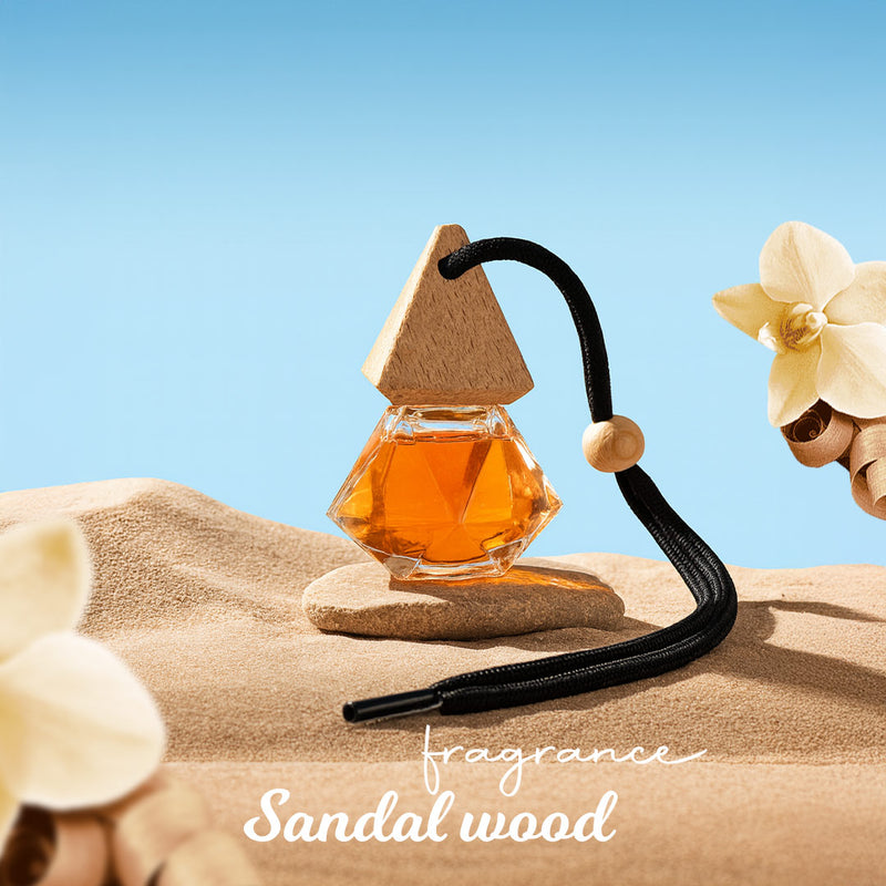 Diamond Shape Customized Car Hanging Perfume Bottle with Name | Love Craft Gifts
