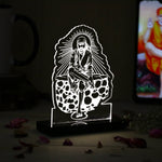 Shirdi Sai Baba LED Car Dashboard Lamp – Premium Acrylic LED Light for Car Dashboard, Home Temple Decor, Spiritual Gift for Sai Devotees | LoveCraftGifts™