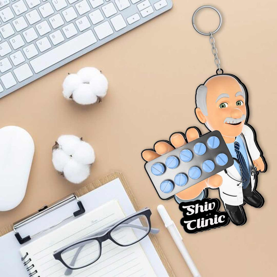 Doctor Keychain With Name