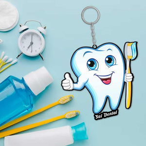 Dentist And Dental Keychain With Name
