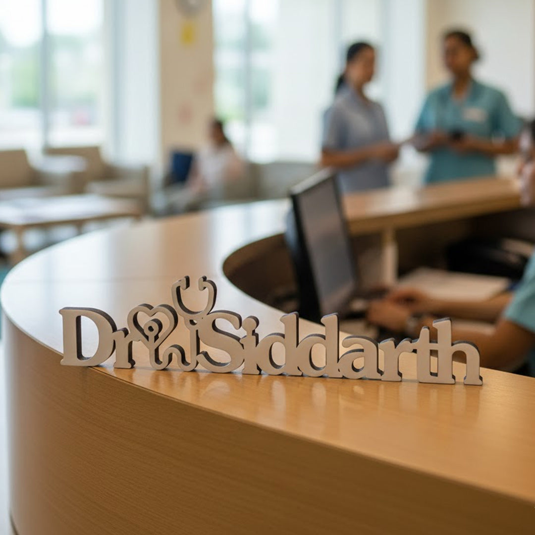 Personalized Doctor Name Desk Decor | Love Craft Gifts