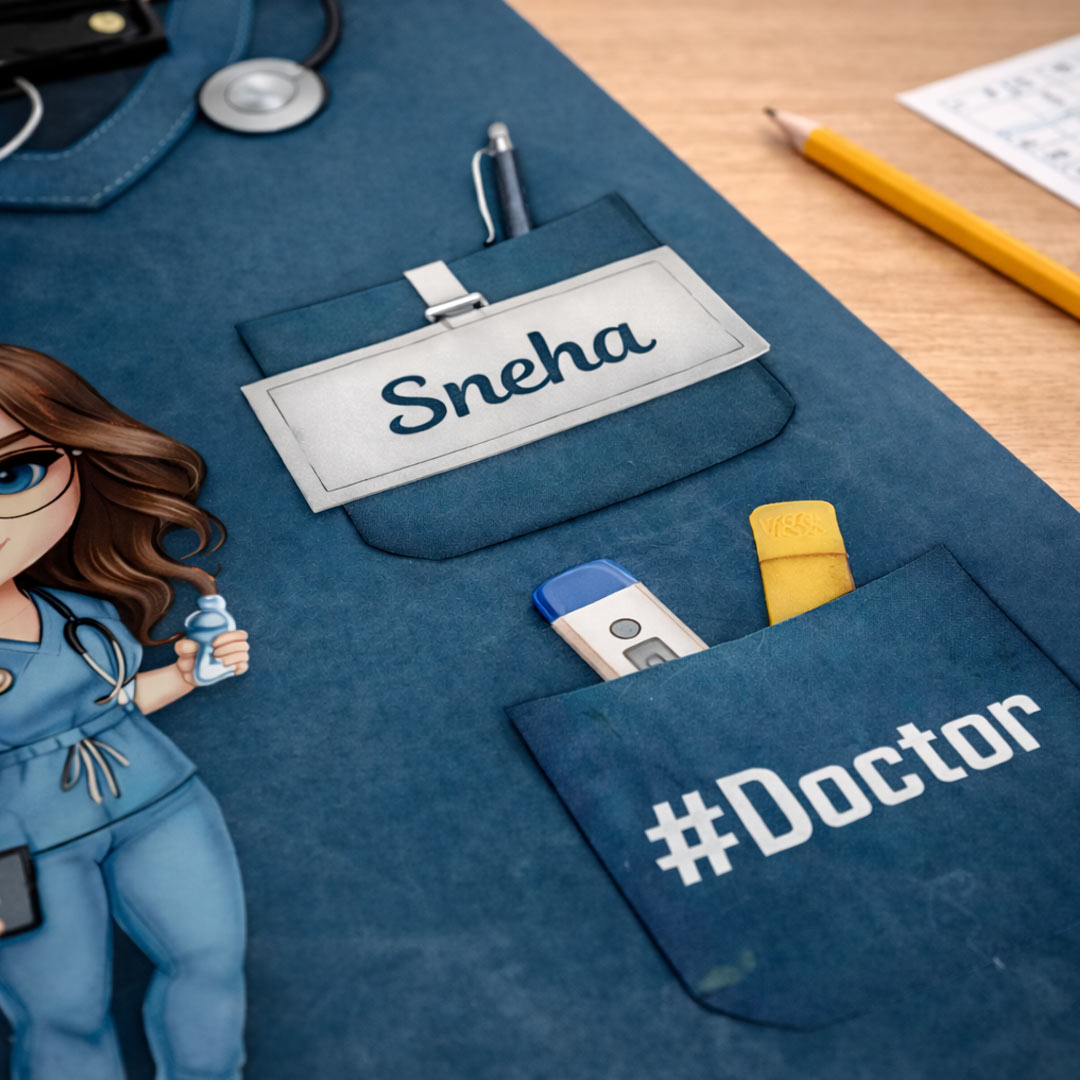 Medical Exam Board – Customized Doctor Cartoon Clipboard | Love Craft Gifts