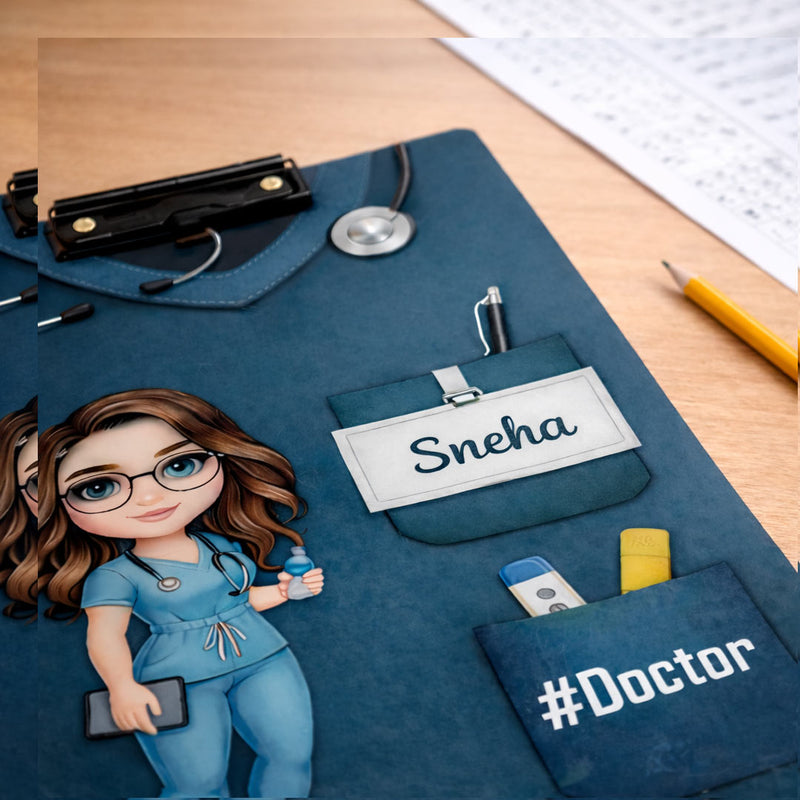 Medical Exam Board – Customized Doctor Cartoon Clipboard | Love Craft Gifts
