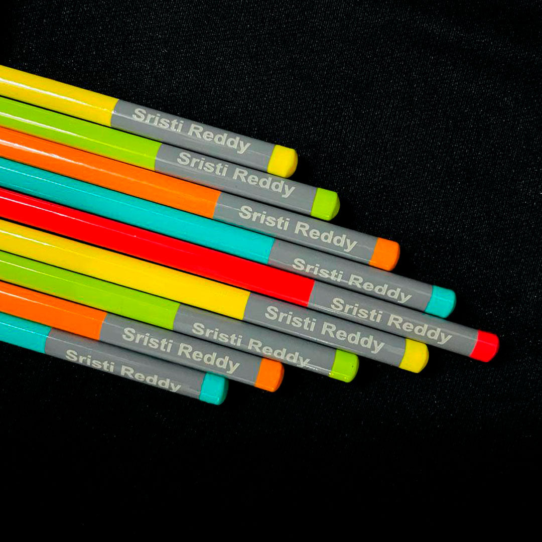 Personalized Pencils & Name Slip Stickers Combo Set