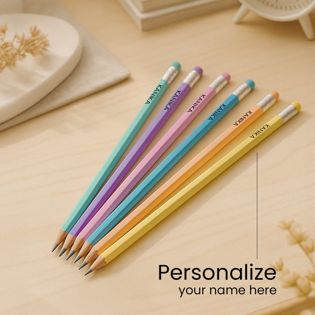 Personalized Dessert Theme Pencil Gift Set | Custom Name | Love Craft Gifts