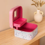 Personalized Pink Jewellery Storage Box with Patterned Base | Love Craft Gifts