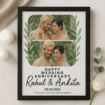 Wedding Anniversary Photo Frame – Personalized Gift with Name & Date | Love Craft Gifts