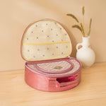 Personalized Round Pink Vanity & Jewellery Storage Case – Small & Big Sizes | Love Craft Gifts