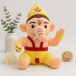 Lord Ganesha Plush Toy – Soft & Cute Bal Ganesha Stuffed Doll for Kids | Love Craft Gifts