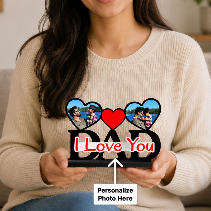 Personalized I Love You Dad Photo Frame | Custom Father’s Day Memory Gift - 7x4.5" | Love Craft Gifts™