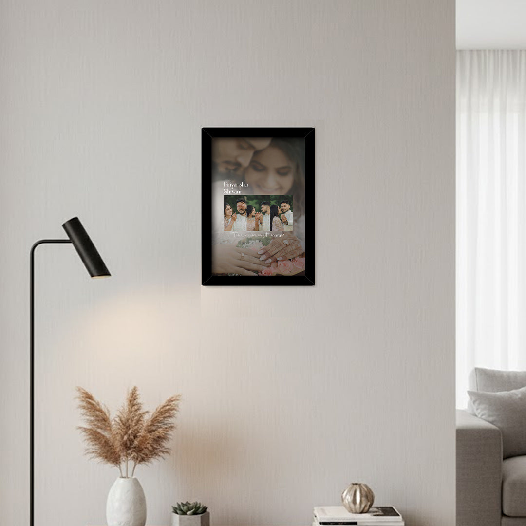 Personalized Engagement Memory Frame for Couples | Love Craft Gifts