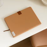 Custom Tan & Brown Leatherette Notebook | Love Craft Gifts