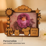 Personalized Wooden Baby Birth Stats Photo Frame | Love Craft Gifts