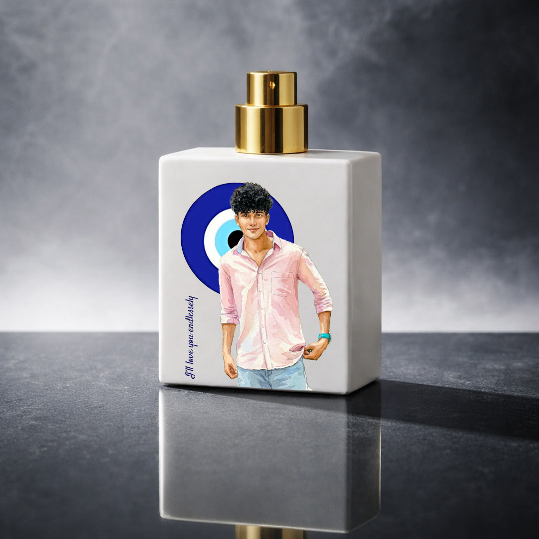 Happy Birthday Theme – Evil Eye Style Personalized Bellavita White Oud Eau De Parfum (100ml) | Love Craft Gifts