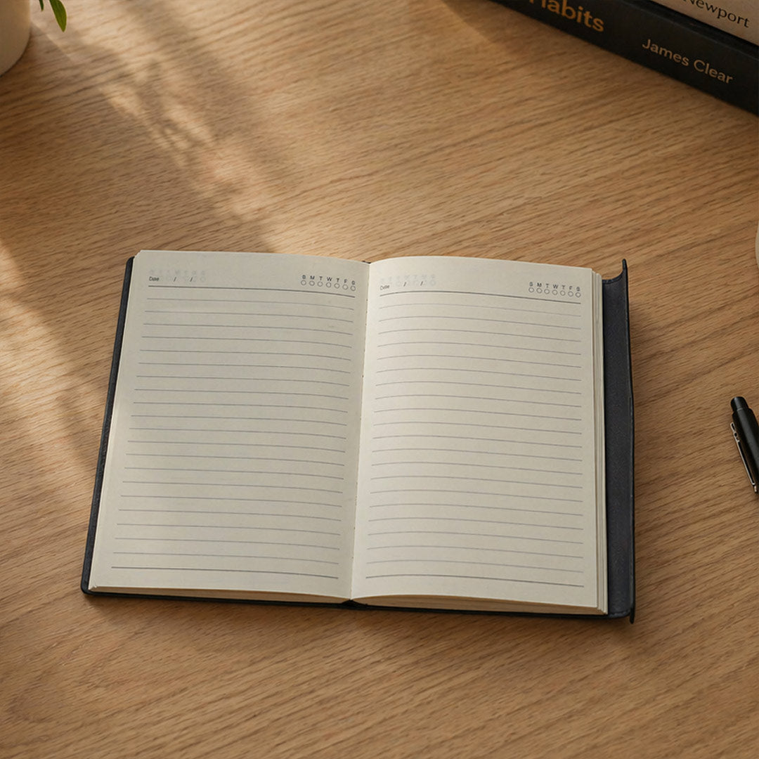 Personalized Premium Leather Diary Organizer with Custom Name – Executive Office Notebook Gift for Men & Women (Standard Gift Size) | Love Craft Gifts™