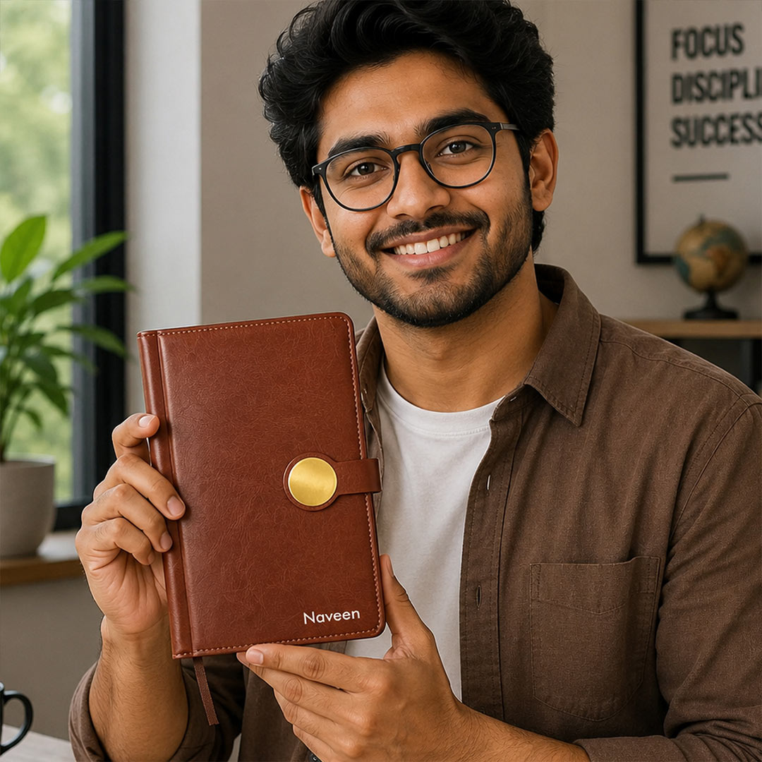 Personalized A4 Executive Diary with Custom Name & Logo | Premium Office Journal Gift for Professionals, Employees & Corporate Gifting - A4 | Love Craft Gifts™