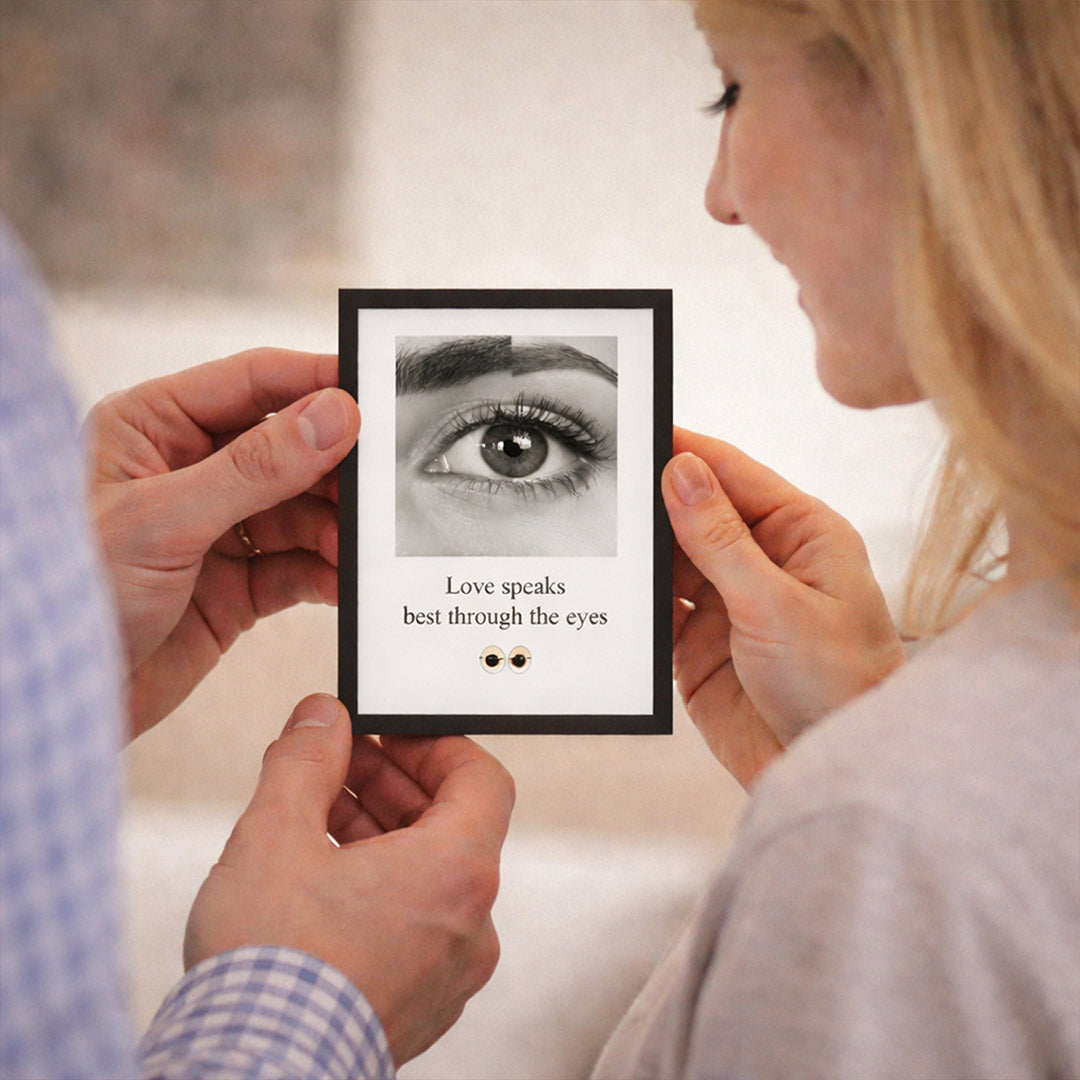 Personalized Eye Photo Frame – Custom Love Quote Mini Frame (6×4 Inch) | Love Craft Gifts