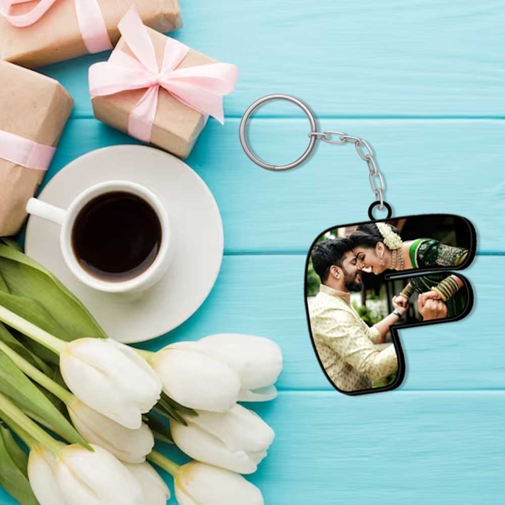 Alphabet Shape-Photo Printed Keychain | Love Craft Gifts - love craft gift