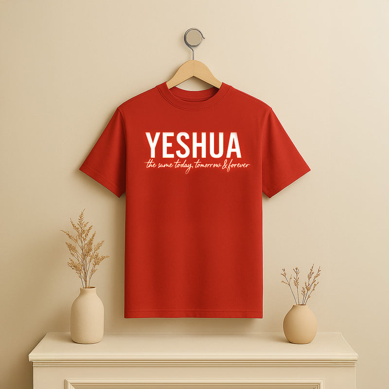 Yeshua Faith Quote T-Shirt – Christian Minimalist Typography Tee | Love Craft Gifts