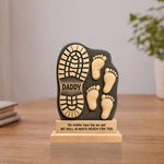 Personalized Daddy Footprint Table Top Gift 5.5x8" | Emotional Father’s Day Keepsake | Love Craft Gifts™