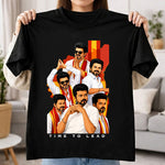 Time To Lead Vijay Political Graphic T-Shirt for Men & Women | Tamil Pride Fanwear Streetwear Tee Inspired by Leadership & Mass Culture - Black | Available in S, M, L, XL & XXL | Love Craft Gifts™
