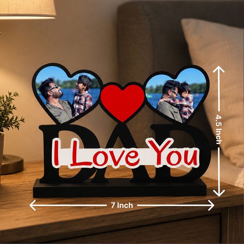 Personalized I Love You Dad Photo Frame | Custom Father’s Day Memory Gift - 7x4.5" | Love Craft Gifts™