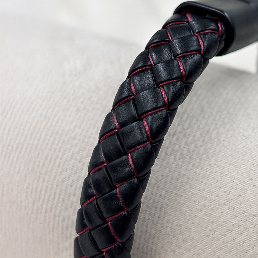 Personalized Braided Leather Bracelet for Men | Love Craft Gifts