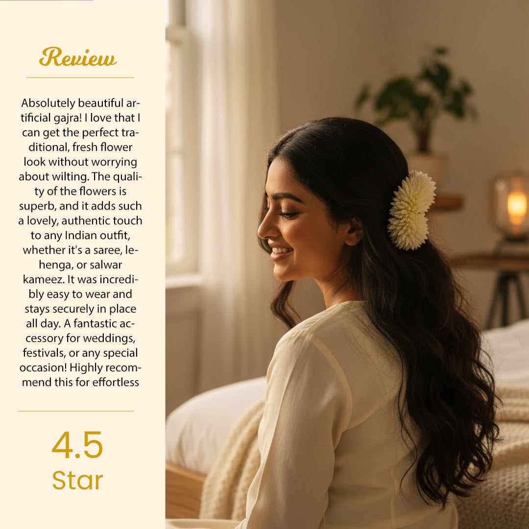 Premium Artificial Gajra Set (2 Pieces) with Long-Lasting Fragrance | Bridal & Festive Hair Accessory
