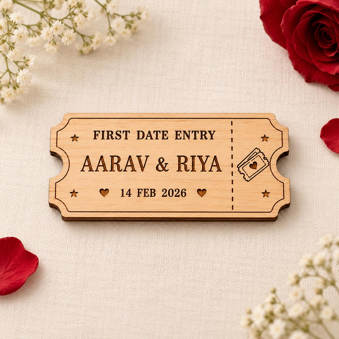 First Date Anniversary Keepsake with Names | Love Craft Gifts™