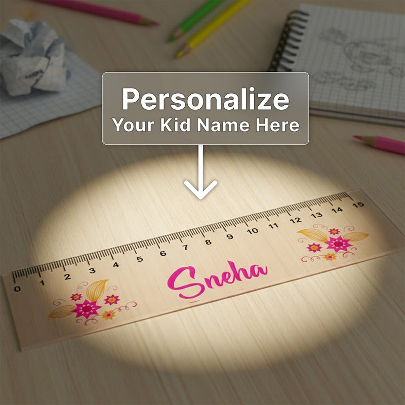 Personalized Blossom Acrylic Name Scale | 15 cm | Love Craft Gifts
