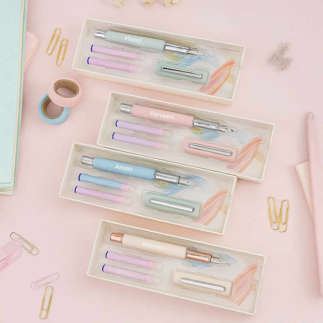 Personalized Fountain Pen Gift Set with Custom Name Engraving | Love Craft Gifts