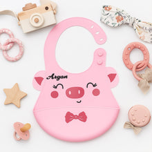 Personalized Silicone Baby Bib-Pink