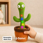 Personalized Dancing Talking Cactus Toy for Kids & Babies | Rechargeable Singing Mimic Recording Plush Toy Gift for Boys & Girls | Love Craft Gifts™