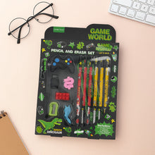 Personalized Game World Pencil Set with Cool Erasers