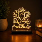 Lord Ganesha LED Car Dashboard Lamp – Premium Acrylic Ganpati Dashboard Light for Car Interior Decor, Spiritual Gift for Home, Office & Vehicle | LoveCraftGifts™
