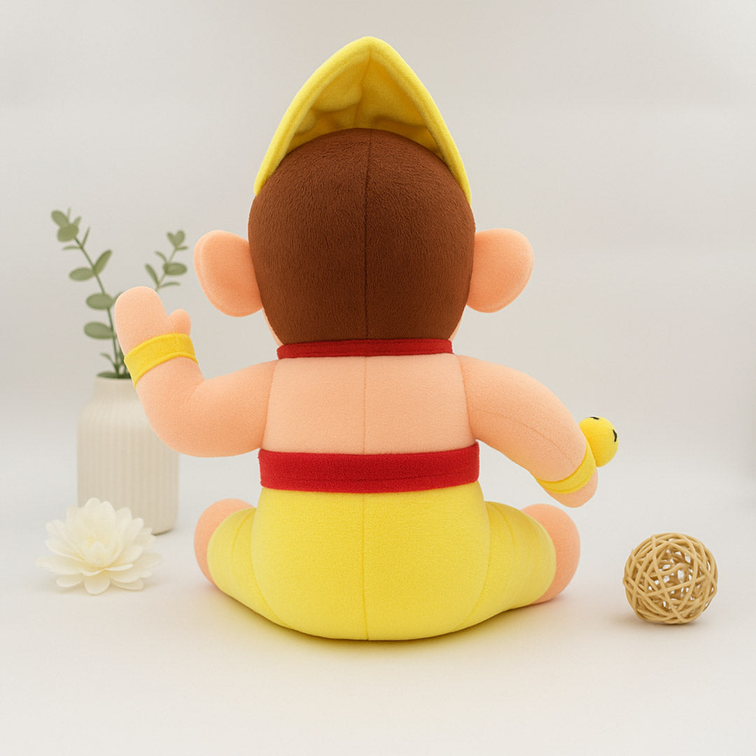 Lord Ganesha Plush Toy – Soft & Cute Bal Ganesha Stuffed Doll for Kids | Love Craft Gifts