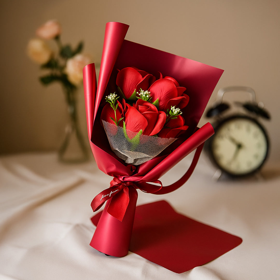 Romantic Paper Soap Rose Bouquet Showpiece Gift | Love Craft Gifts