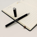 Personalized Black Pen & Black Notebook Combo | Love Craft Gifts
