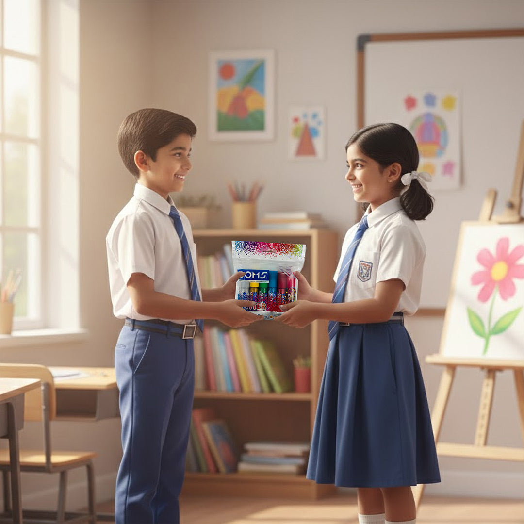 Personalized DOMS Glitter Colour Set (6 Shades, 5.5 ml Each) | Love Craft Gifts