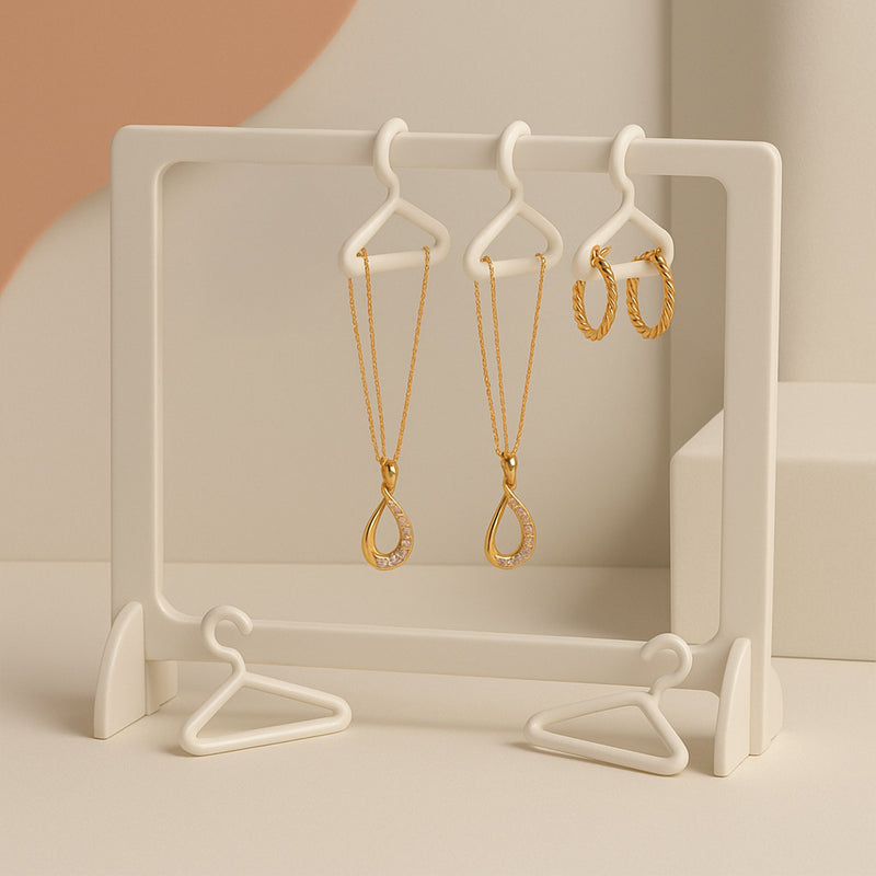 Mini White Acrylic Hangers with Stand | Love Craft Gifts