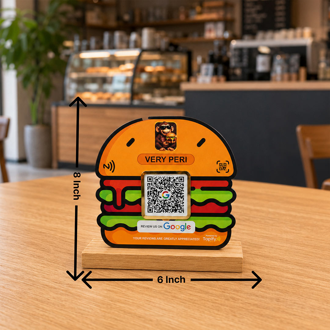 Google Review QR Stand with Business Logo & QR Code | Love Craft Gifts™