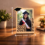 Personalized Graduation Photo Frame – Custom Class of 2026 Wooden Frame (7×5 Inch) | Love Craft Gifts
