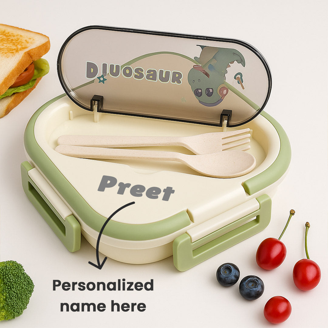 Personalized Stainless Steel Lunchbox with Character Design | Dinosaur, Rabbit, Unicorn | Love Craft Gifts