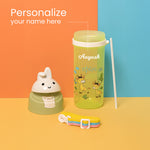 Personalized Kids Water Bottle with Straw – Cute Animal Designs | Love Craft Gift