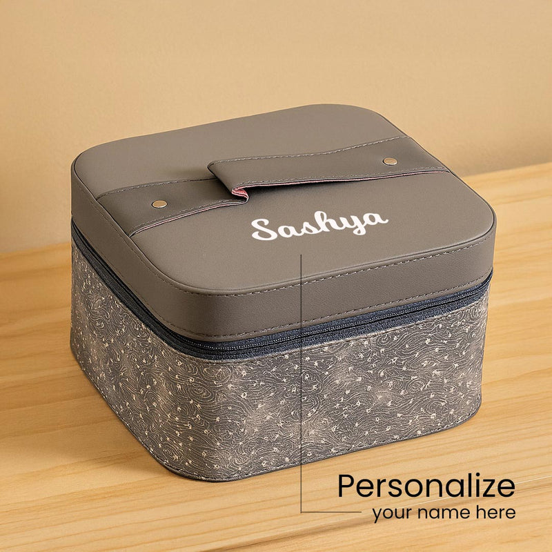 Personalized Grey Jewellery Storage Box | Love Craft Gifts